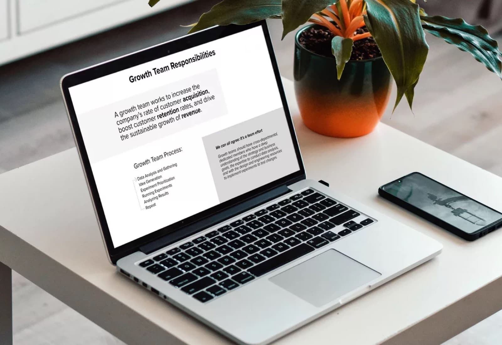 Experimentation and growth-program screens from a software subscription practice.